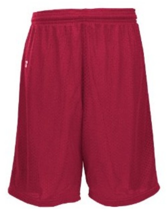 Russell Athletic Mesh Shorts - 7"- 9" Inseam - Burgundy