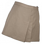 Pleated Front and Back Scooter Skort #2653 - Khaki